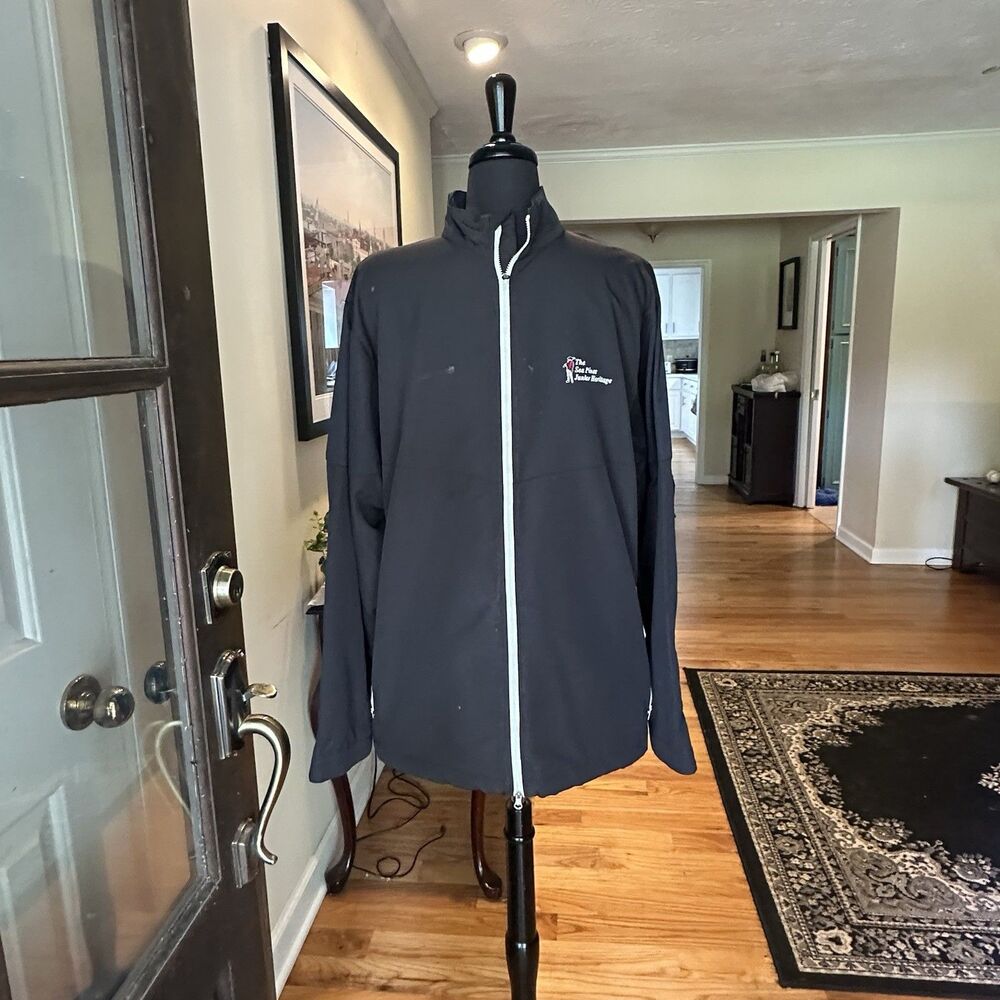 Nike Golf Jacket Windbreaker Zipper Embroidered The Sea Pines Junior Heritage L